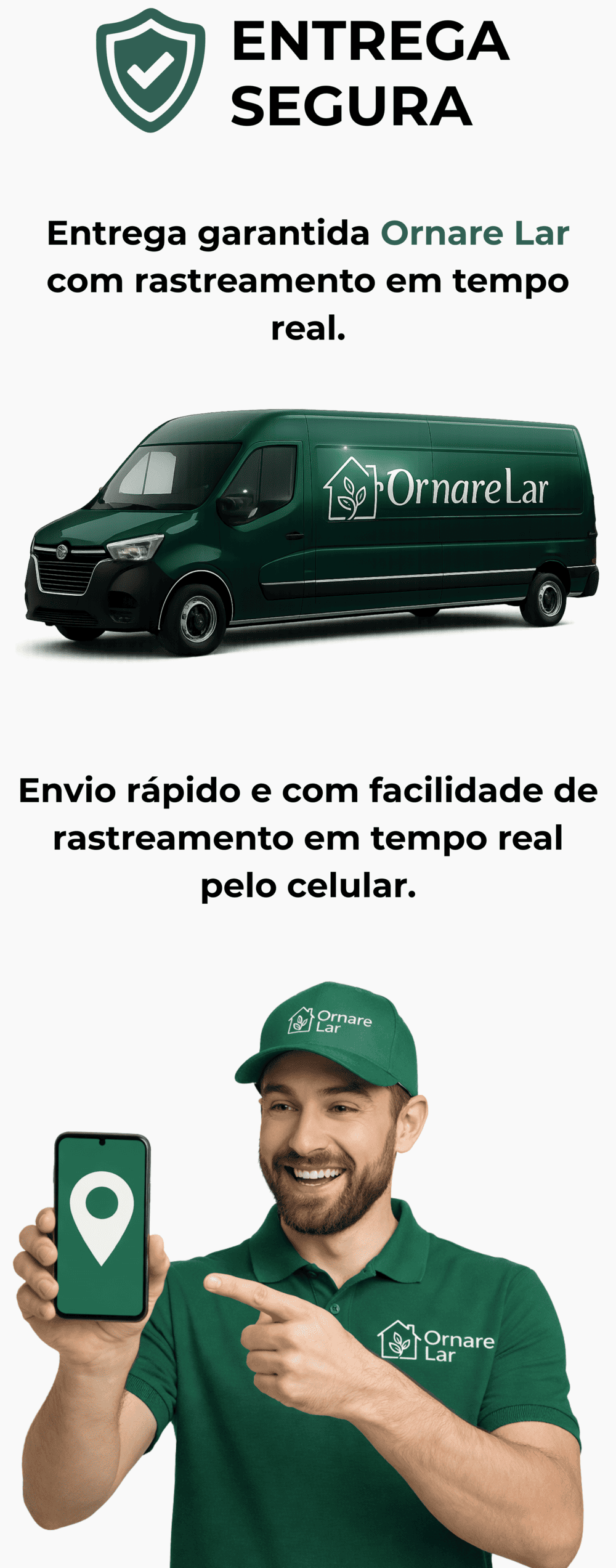 Entrega segura e rastreamento fácil
